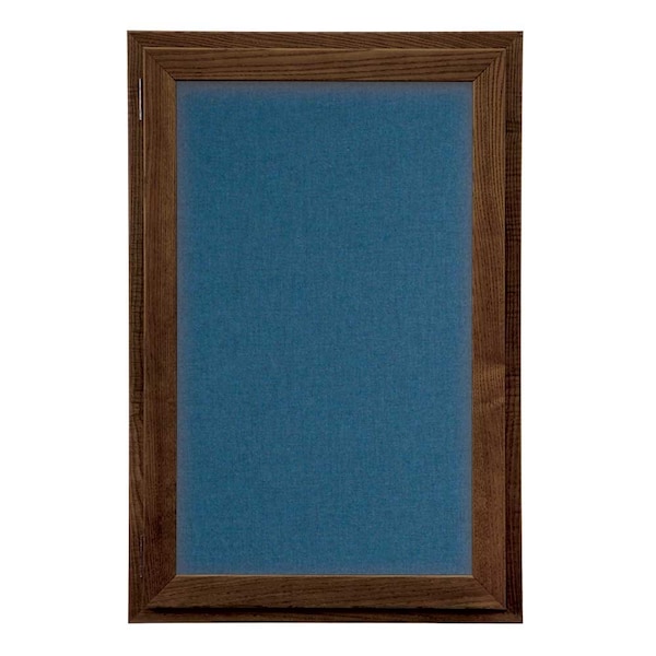 Outdoor Enclosed Combo Board, 42"x32", Satin Frame/Burgundy & Forbo